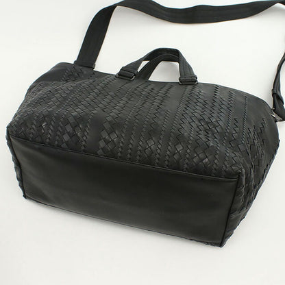 中古 ボッテガヴェネタ トートバッグ メンズ ブランド BOTTEGA VENETA イントレチャート 2WAYトートバッグ レザー ブラック バッグ USDBO98358011