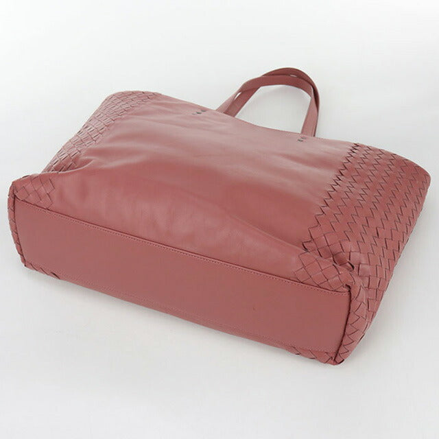 中古 ボッテガヴェネタ トートバッグ レディース ブランド BOTTEGA VENETA イントレチャート レザー 386812 ピンク バッグ USDBO98360011
