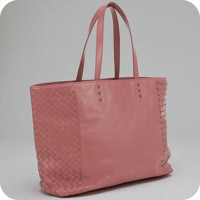 中古 ボッテガヴェネタ トートバッグ レディース ブランド BOTTEGA VENETA イントレチャート レザー 386812 ピンク バッグ USDBO98360011