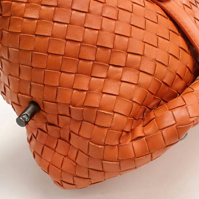 中古 ボッテガヴェネタ ミニボストン レディース ブランド BOTTEGA VENETA イントレチャート レザー 272801 V0016 7561 オレンジ バッグ USDBO98501011