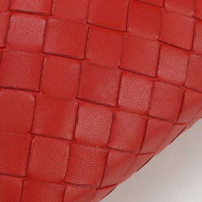 中古 ボッテガヴェネタ 斜め掛け ショルダーバッグ レディース ブランド BOTTEGA VENETA イントレチャート レザー レッド バッグ USDBO99248011