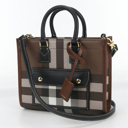 Used Burberry Handbag Ladies Brand BURBERRY Burberry Check Freya 2WAY Mini 81122281 Brown Bag USDBU100834011