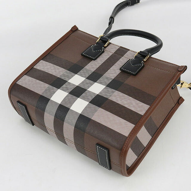 Used Burberry Handbag Ladies Brand BURBERRY Burberry Check Freya 2WAY Mini 81122281 Brown Bag USDBU100834011