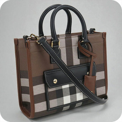 Used Burberry Handbag Ladies Brand BURBERRY Burberry Check Freya 2WAY Mini 81122281 Brown Bag USDBU100834011