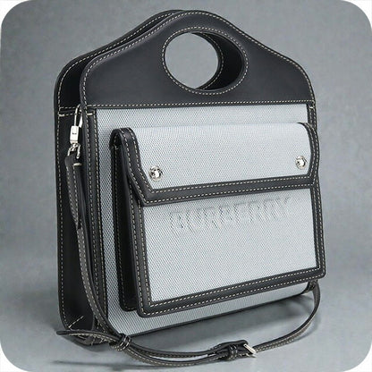 中古 バーバリー ハンドバッグ レディース ブランド BURBERRY ミニポケットバッグ ブルー バッグ USDBU101489011