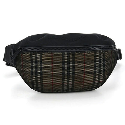 二手 Burberry Body Bag 男士品牌 BURBERRY Nova 格纹黑色包 USDBU102827011