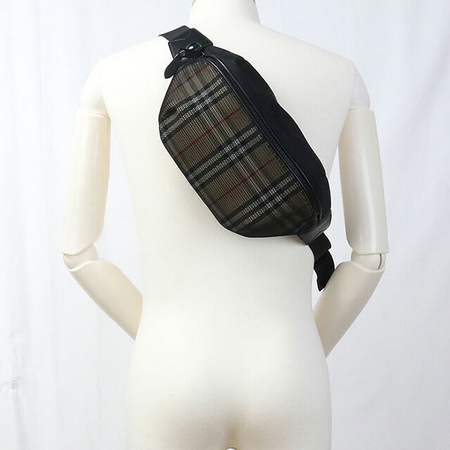 二手 Burberry Body Bag 男士品牌 BURBERRY Nova 格纹黑色包 USDBU102827011