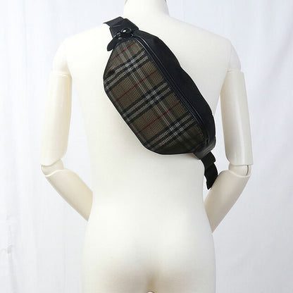二手 Burberry Body Bag 男士品牌 BURBERRY Nova 格纹黑色包 USDBU102827011