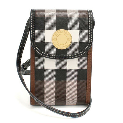 中古 バーバリー 斜め掛け ショルダーバッグ レディース ブランド BURBERRY フォンポーチ レザー ブラウン バッグ USDBU104300011