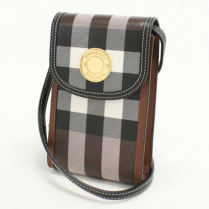 中古 バーバリー 斜め掛け ショルダーバッグ レディース ブランド BURBERRY フォンポーチ レザー ブラウン バッグ USDBU104300011