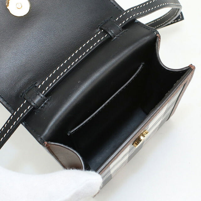 中古 バーバリー 斜め掛け ショルダーバッグ レディース ブランド BURBERRY フォンポーチ レザー ブラウン バッグ USDBU104300011