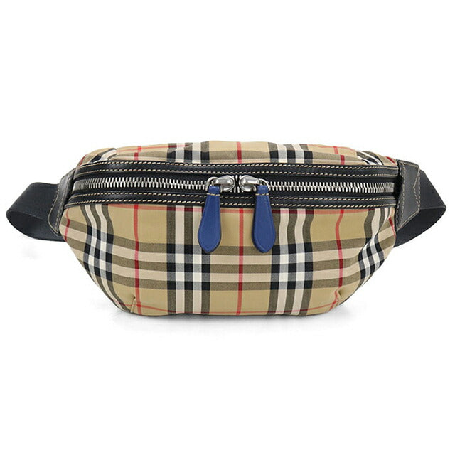 二手 Burberry Body Bag 男士品牌 BURBERRY Nova 格纹腰包 米色包 USDBU104682011