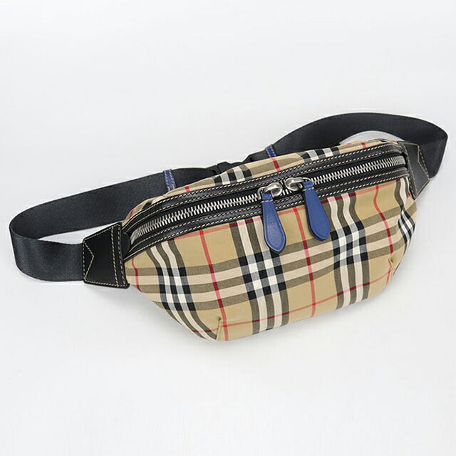 二手 Burberry Body Bag 男士品牌 BURBERRY Nova 格纹腰包 米色包 USDBU104682011