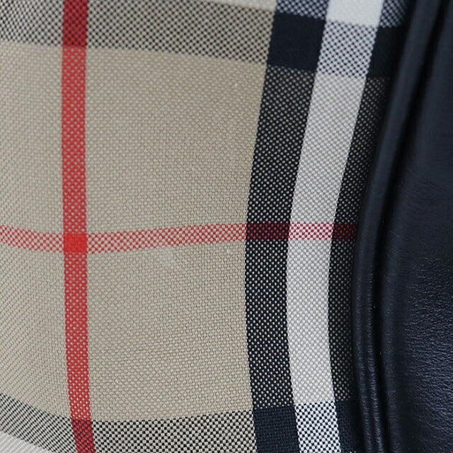 中古 バーバリー ハンドバッグ レディース ブランド BURBERRY ノバチェック キューブバッグ 2WAY レザー ブラック USDBU107827011