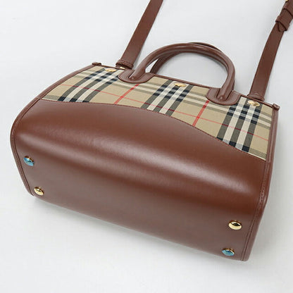 Used Burberry tote bag ladies brand BURBERRY Burberry check 2WAY beige USDBU110833011
