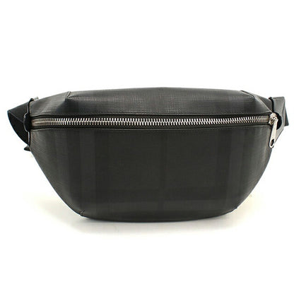 中古 バーバリー ボディバッグ メンズ ブランド BURBERRY バーバリーチェック ベルトバッグ 8014237 ブラック USDBU114657011