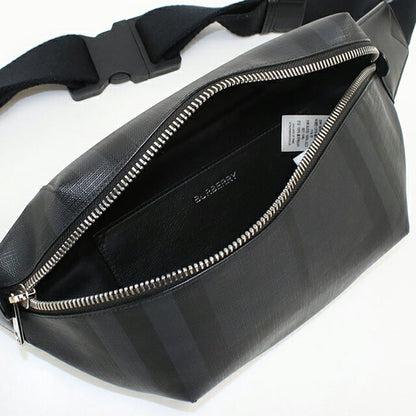 中古 バーバリー ボディバッグ メンズ ブランド BURBERRY バーバリーチェック ベルトバッグ 8014237 ブラック USDBU114657011