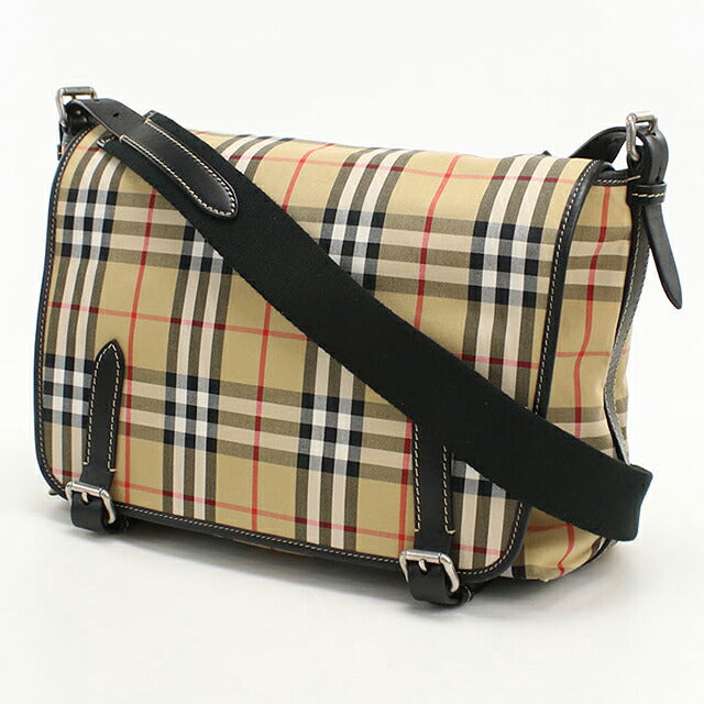 中古 バーバリー 斜め掛け ショルダーバッグ ユニセックス ブランド BURBERRY ノバチェック メッセンジャーバッグ 4077391 ベージュ USDBU114850011