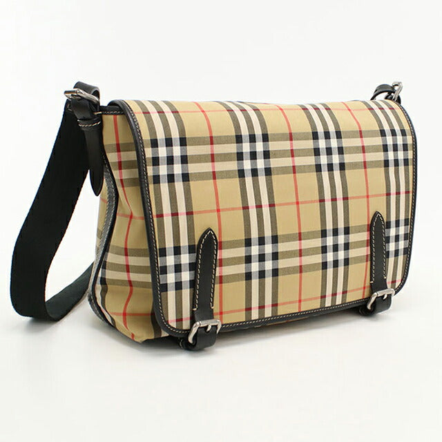 中古 バーバリー 斜め掛け ショルダーバッグ ユニセックス ブランド BURBERRY ノバチェック メッセンジャーバッグ 4077391 ベージュ USDBU114850011