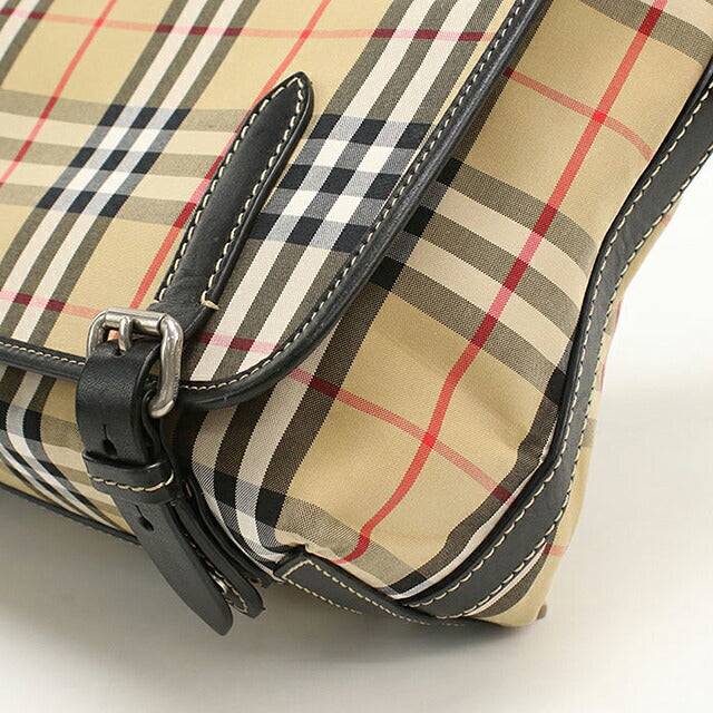 中古 バーバリー 斜め掛け ショルダーバッグ ユニセックス ブランド BURBERRY ノバチェック メッセンジャーバッグ 4077391 ベージュ USDBU114850011