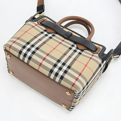 中古 バーバリー ハンドバッグ レディース ブランド BURBERRY ノバチェック 2WAY ベージュ USDBU117966011