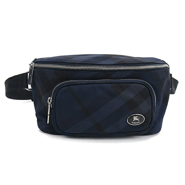 中古 バーバリー ボディバッグ メンズ ブランド BURBERRY バーバリーチェック ベルトバッグ 8114616 ネイビー USDBU117981011