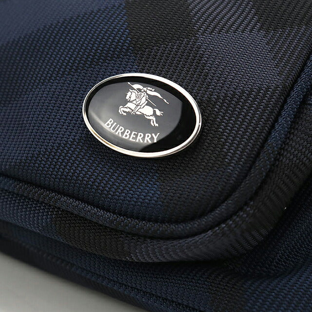 中古 バーバリー ボディバッグ メンズ ブランド BURBERRY バーバリーチェック ベルトバッグ 8114616 ネイビー USDBU117981011