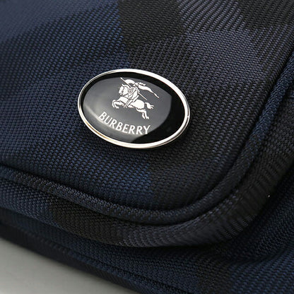 中古 バーバリー ボディバッグ メンズ ブランド BURBERRY バーバリーチェック ベルトバッグ 8114616 ネイビー USDBU117981011