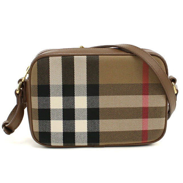 中古 バーバリー ショルダーバッグ レディース ブランド BURBERRY ノバチェック SMALL CAMERA MX 8085713 ブラウン USDBU120908011