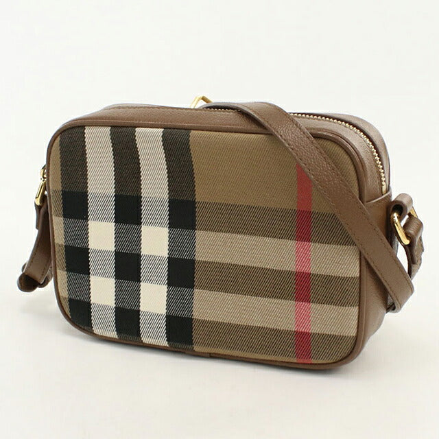 中古 バーバリー ショルダーバッグ レディース ブランド BURBERRY ノバチェック SMALL CAMERA MX 8085713 ブラウン USDBU120908011