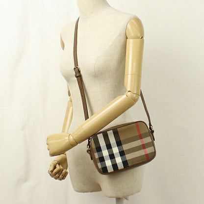 中古 バーバリー ショルダーバッグ レディース ブランド BURBERRY ノバチェック SMALL CAMERA MX 8085713 ブラウン USDBU120908011