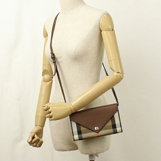中古 バーバリー チェーンウォレット レディース ブランド BURBERRY ハウスチェック ショルダーバッグ ブラウン USDBU120975011
