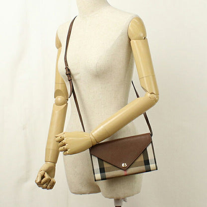 中古 バーバリー チェーンウォレット レディース ブランド BURBERRY ハウスチェック ショルダーバッグ ブラウン USDBU120975011