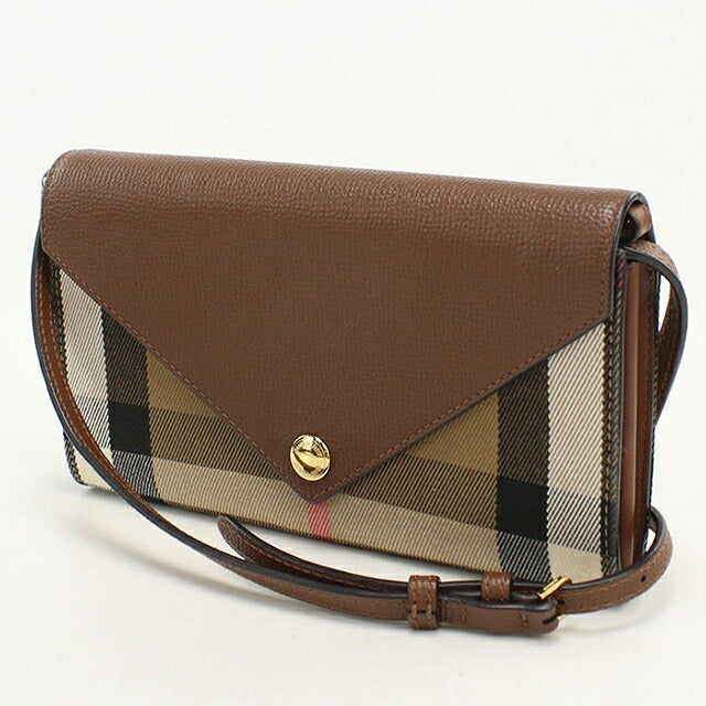 中古 バーバリー チェーンウォレット レディース ブランド BURBERRY ハウスチェック ショルダーバッグ ブラウン USDBU120975011