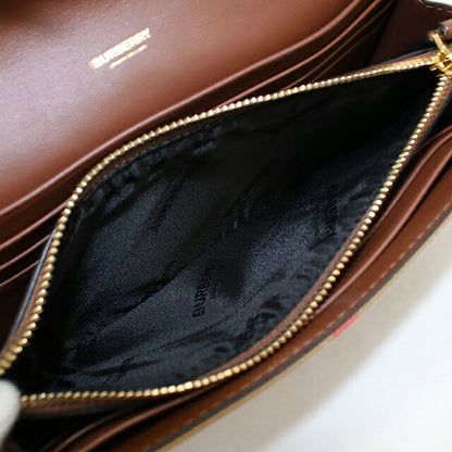 中古 バーバリー チェーンウォレット レディース ブランド BURBERRY ハウスチェック ショルダーバッグ ブラウン USDBU120975011