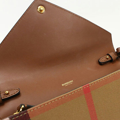 中古 バーバリー チェーンウォレット レディース ブランド BURBERRY ハウスチェック ショルダーバッグ ブラウン USDBU120975011
