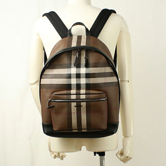 中古 バーバリー リュック メンズ ブランド BURBERRY バーバリーチェック バックパック 8051414 ブラウン USDBU121172011