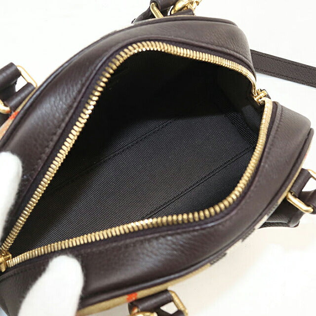 Used Burberry Handbag Ladies Brand BURBERRY Burberry Check Mini Highland Bowling Bag 8115281 Beige USDBU121211011