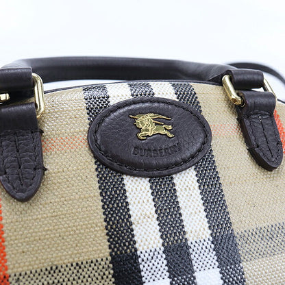 Used Burberry Handbag Ladies Brand BURBERRY Burberry Check Mini Highland Bowling Bag 8115281 Beige USDBU121211011