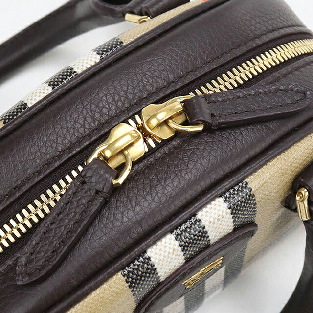 Used Burberry Handbag Ladies Brand BURBERRY Burberry Check Mini Highland Bowling Bag 8115281 Beige USDBU121211011