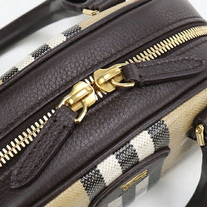 Used Burberry Handbag Ladies Brand BURBERRY Burberry Check Mini Highland Bowling Bag 8115281 Beige USDBU121211011