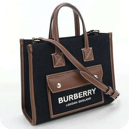 中古 バーバリー トートバッグ レディース ブランド BURBERRY  ミニ フレヤトート 8055749 ブラック USDBU121777011