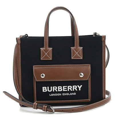 中古 バーバリー トートバッグ レディース ブランド BURBERRY  ミニ フレヤトート 8055749 ブラック USDBU121777011