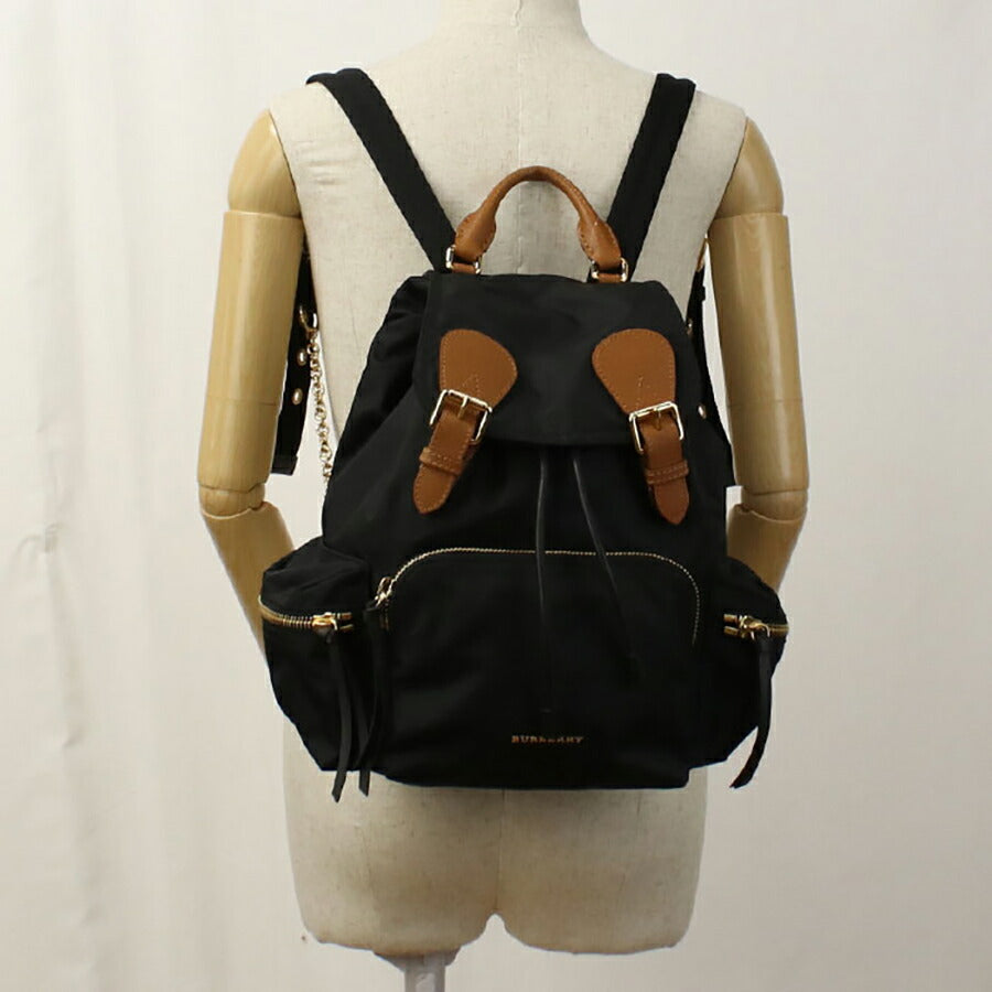 中古 バーバリー リュック レディース ブランド BURBERRY バックパック レザー 4016622 ブラック バッグ USDBU95722011