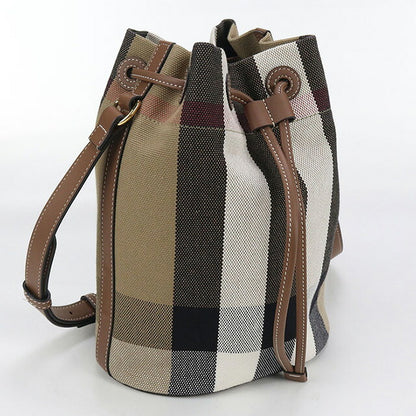 中古 バーバリー 斜め掛け ショルダーバッグ レディース ブランド BURBERRY ノバチェック バケット ブラウン バッグ USDBU98561011