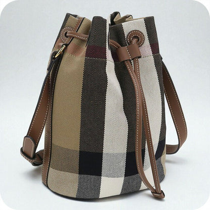 中古 バーバリー 斜め掛け ショルダーバッグ レディース ブランド BURBERRY ノバチェック バケット ブラウン バッグ USDBU98561011