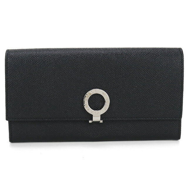中古 ブルガリ 長財布二折 ユニセックス ブランド BVLGARI ブルガリブルガリ ラージウォレット ブラック 財布 USDBV100317011