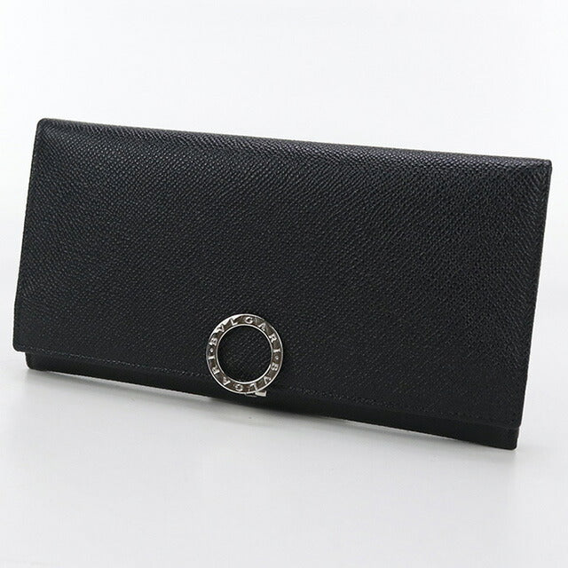 中古 ブルガリ 長財布二折 ユニセックス ブランド BVLGARI ブルガリブルガリ ラージウォレット ブラック 財布 USDBV100318011