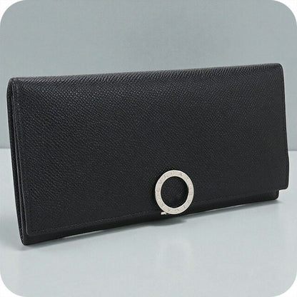 中古 ブルガリ 長財布二折 ユニセックス ブランド BVLGARI ブルガリブルガリ ラージウォレット ブラック 財布 USDBV100318011