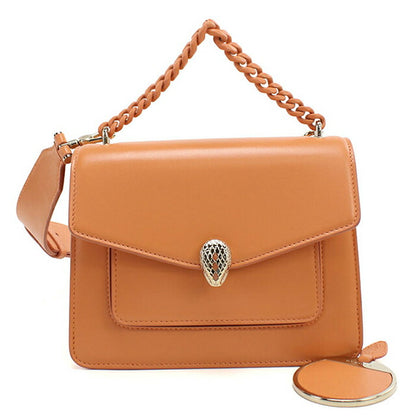 中古 ブルガリ ショルダーバッグ レディース ブランド BVLGARI セルペンティフォーエバー 2WAY レザー オレンジ バッグ USDBV102759011